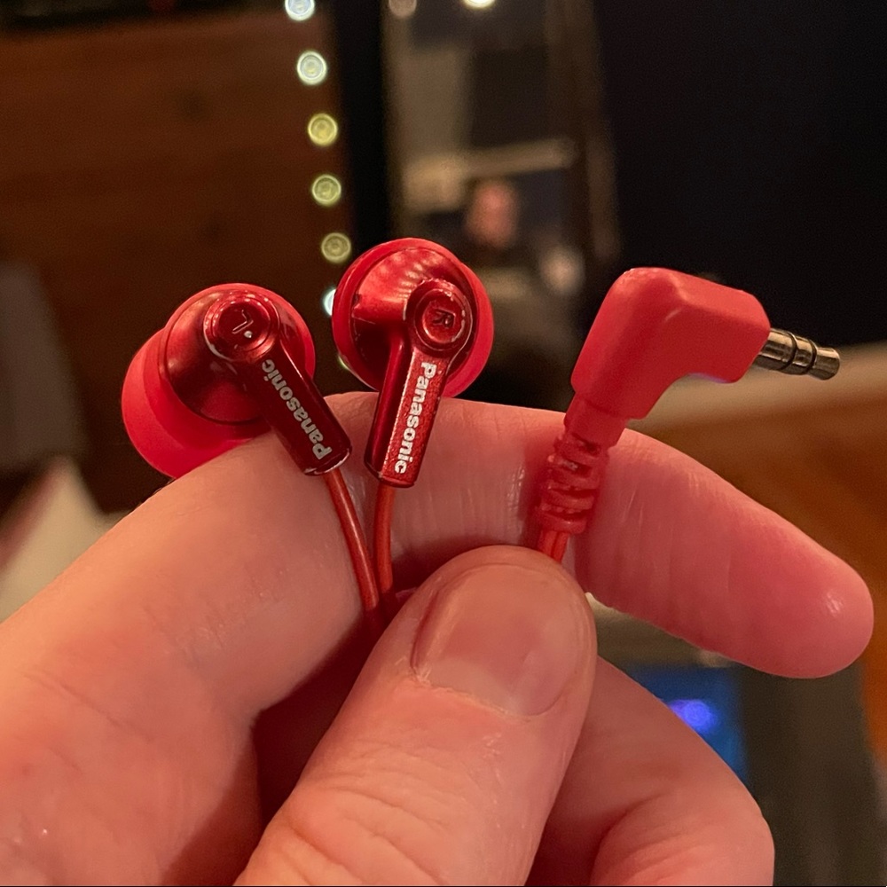 Panasonic Metallic 2-toned Red Earbuds
